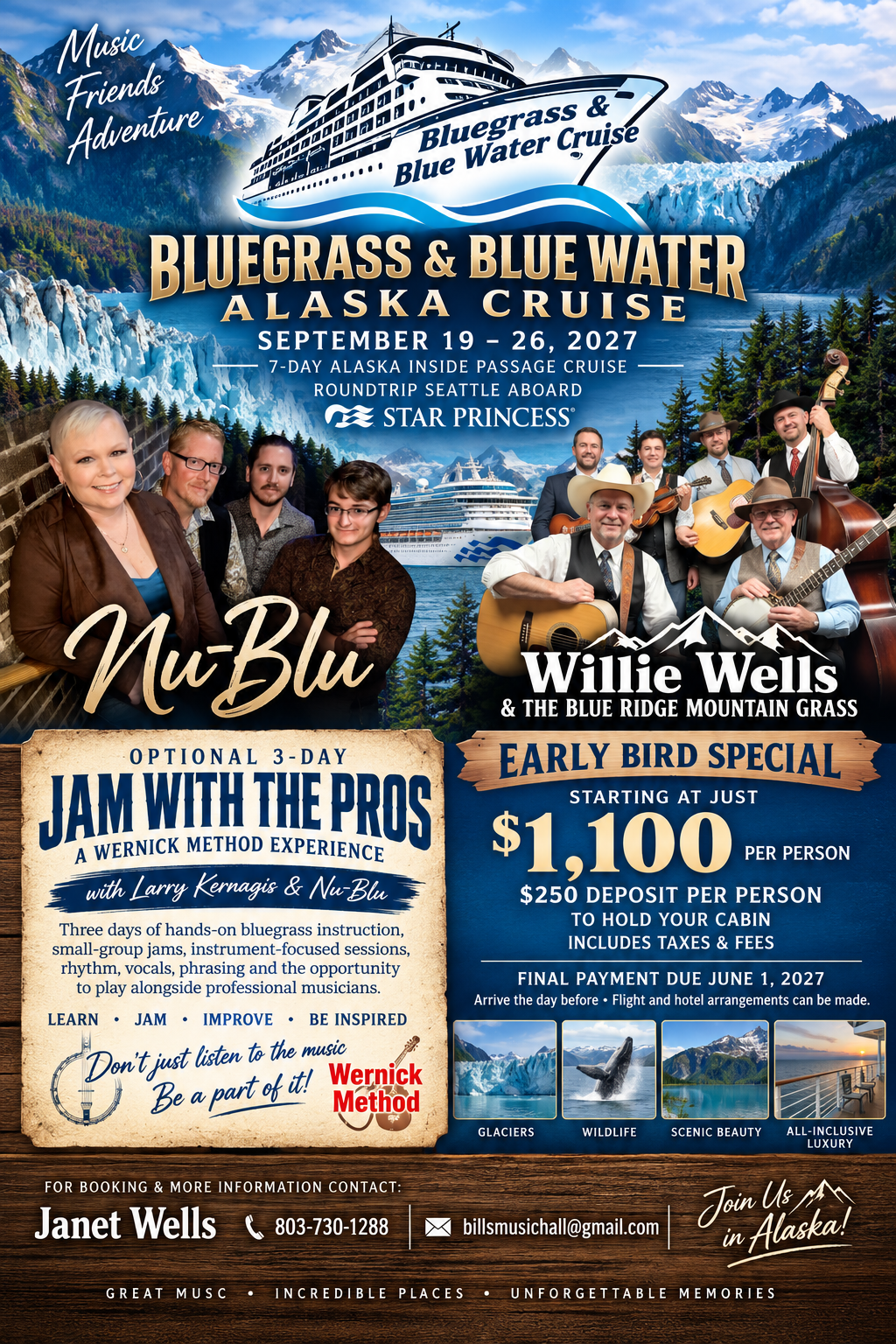 Bluegrass and Blue Water Alaska Cruise flyer